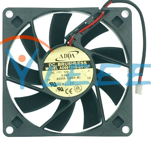 ADDA AD0812HB-D91GP 12V 0.2A 2wires Cooling Fan ADDA AD0812HB-D91GP 12V 0.2A 2wires Cooling Fan